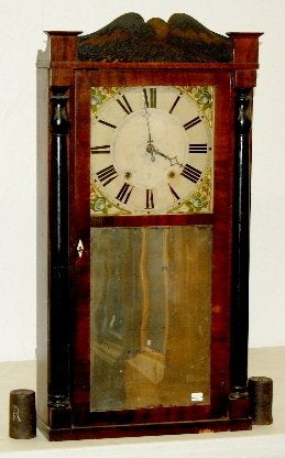 Jerome & Darrow Split Column Stenciled Clock