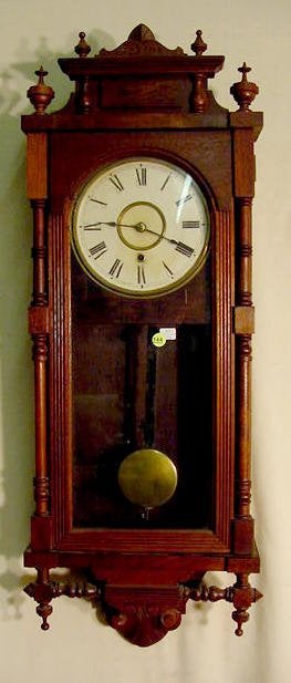 Ansonia Queen Elizabeth Walnut Wall Clock