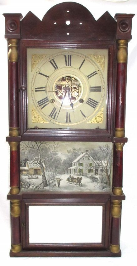 Birge, Mallory & Co. Triple Decker Clock