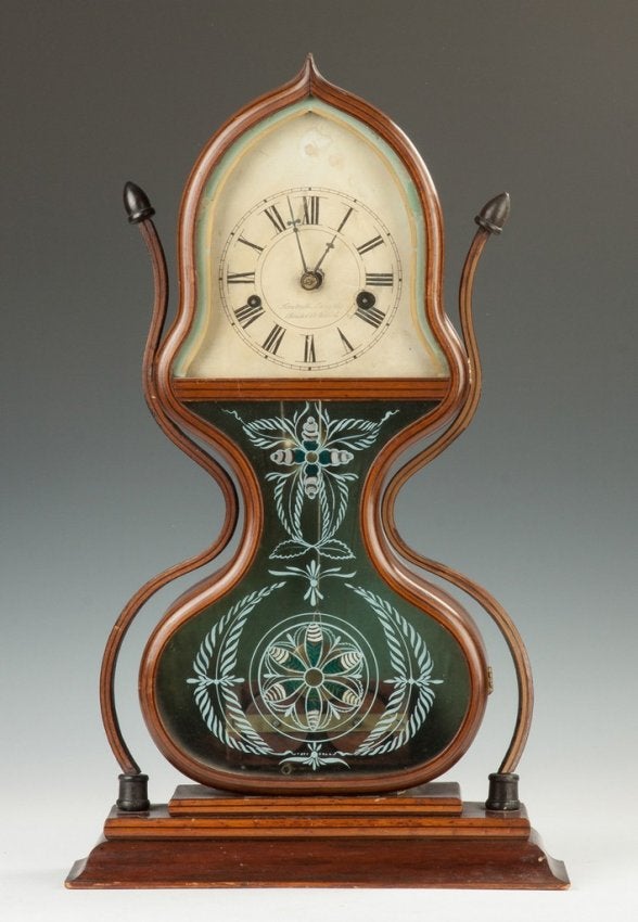 J.C. Brown Acorn Shelf Clock, for Forestville, Bristol,