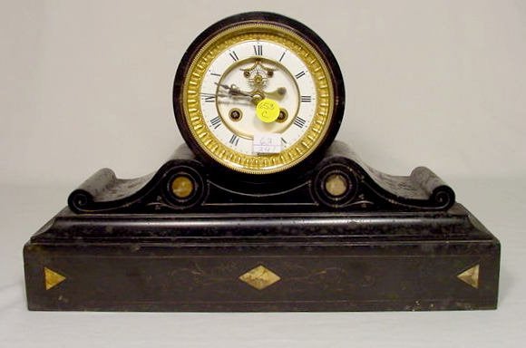 French Slate Mantle Clock