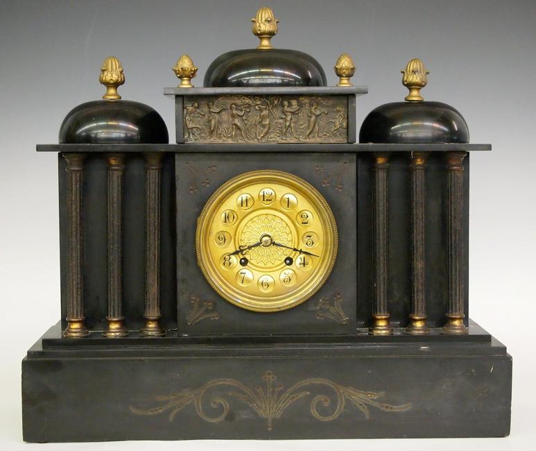 French Slate Mantle clock