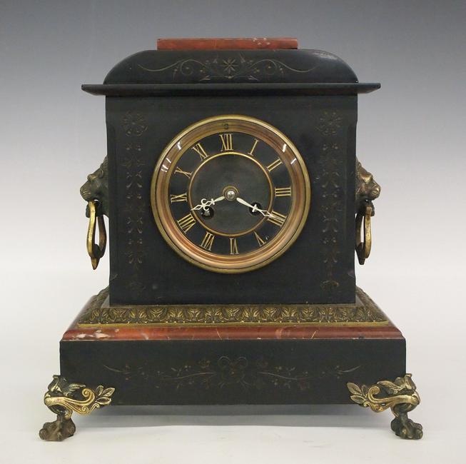 French Slate Mantle clock