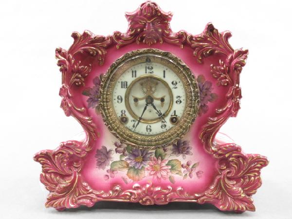 A NICE ANSONIA CHINA CASE CLOCK ‘REVIEW’ MODEL