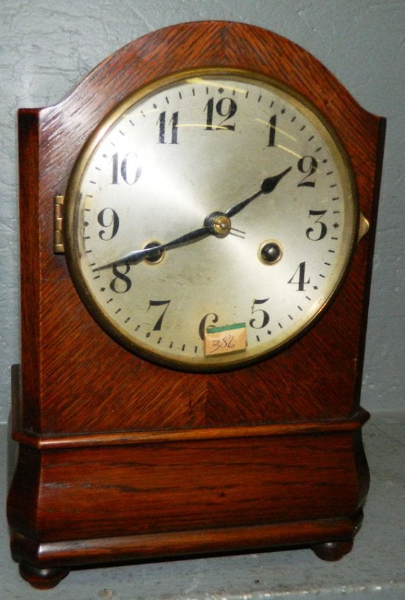 Wurttemberg oak 8 day Gothic style clock.