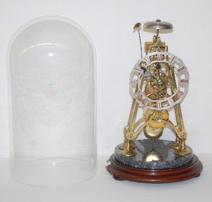 Bell Striking Fusee Skeleton Clock with Dome