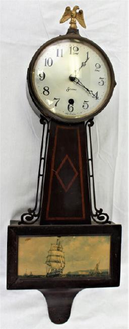 Early 20th century ‘Lexington’ presentation banjo clock by Sessions Clock Co