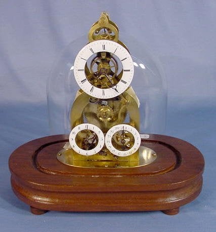 Brass 3 Dial Skeleton Clock for French Exposition