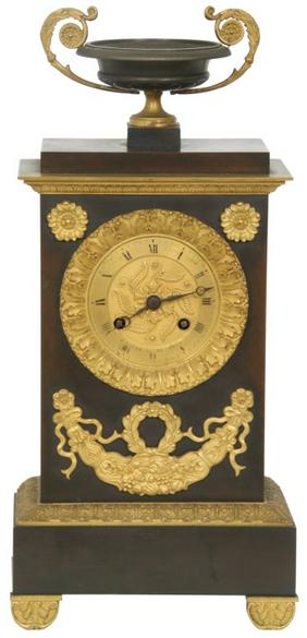 French Empire Silk Thread Mantle Clock