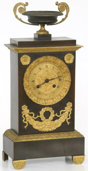 French Empire Silk Thread Mantle Clock