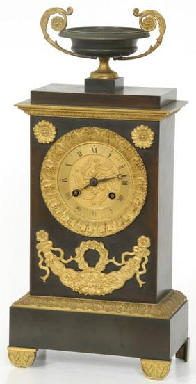 French Empire Silk Thread Mantle Clock