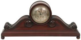 Large Mahogany Humpback Mantle Clock