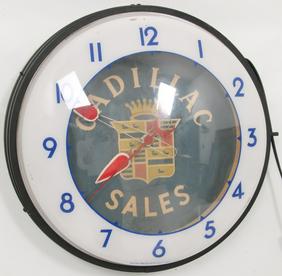 Cadillac Sales Neon Clock