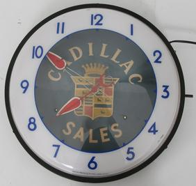 Cadillac Sales Neon Clock