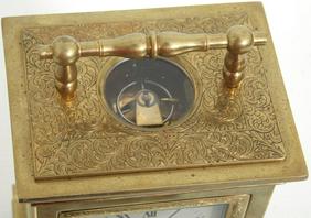 English Fusee Quarter Hour Striking Carriage Clock