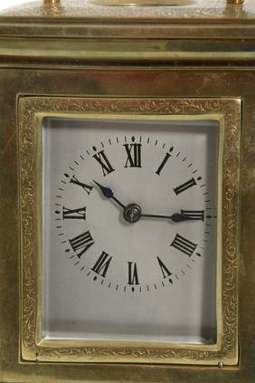 English Fusee Quarter Hour Striking Carriage Clock