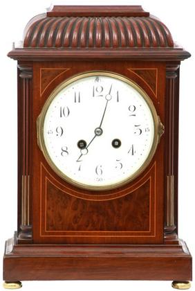 Inlaid Mahogany Mantle Clock