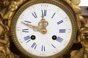 French Figural Clock with Putti & Goat