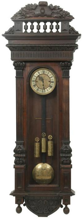 Three Weight Vienna Regulator Clock