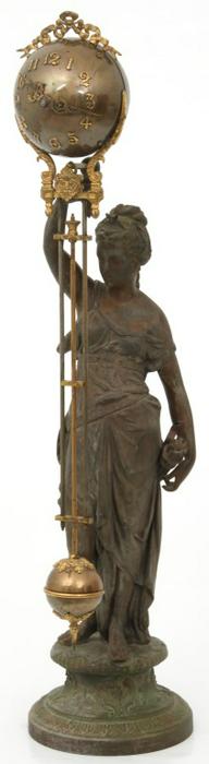 Figural Mystery Ball Swinger Clock