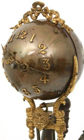 Figural Mystery Ball Swinger Clock