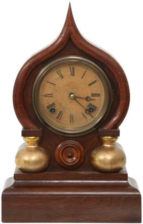 E. Ingraham “Oriental” Rosewood Mantle Clock