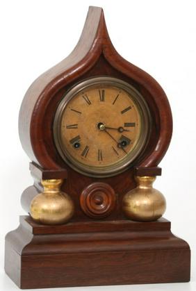 E. Ingraham “Oriental” Rosewood Mantle Clock