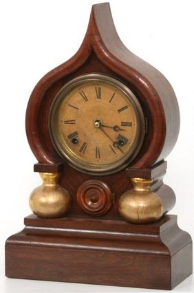 E. Ingraham “Oriental” Rosewood Mantle Clock