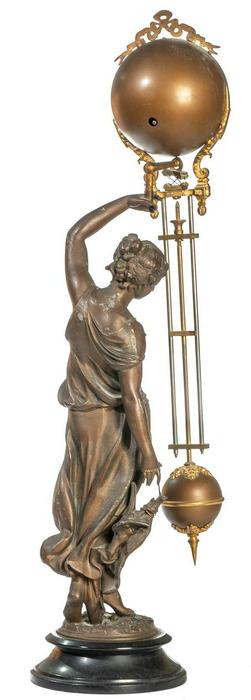 Ansonia “Huntress” Ball-Swing Clock, Circa 1901