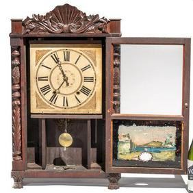 Carved Pillar and Splat Clock