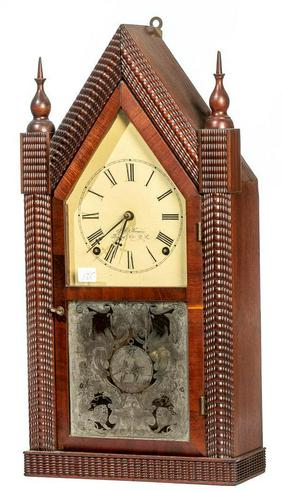 J.C. Brown Steeple Ripple Clock, Circa 1850