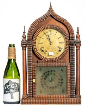 J.C. Brown Gothic Ripple Clock, Circa 1850