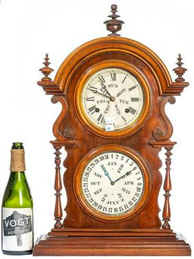 E.N. Welch “Wagner B.W.” & B.B. Lewis Calendar Clock,