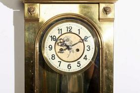 Gustav Becker Solid Brass Vienna Regulator Clock