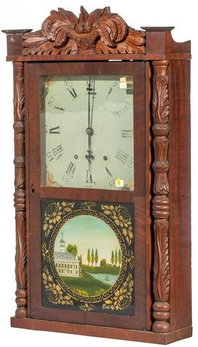 Carved Column and Splat Clock