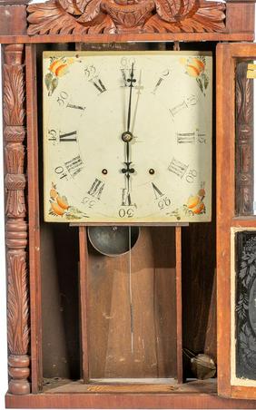Carved Column and Splat Clock
