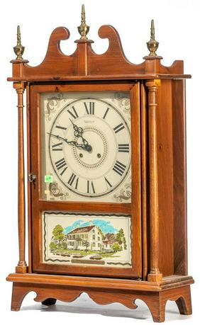New England Clock Company Pillar & Scroll Clock