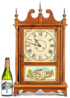 New England Clock Company Pillar & Scroll Clock