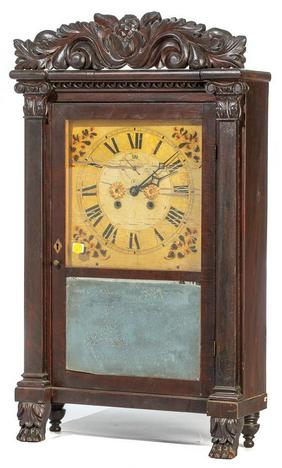 Carved Column and Splat  Clock