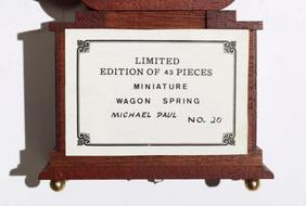 Miniature Michael Paul- Joseph Ives Wagon Spring Clock