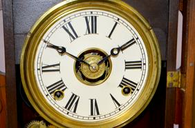 E.N Welch Walnut “Dorita” Parlor Clock. T&S alarm,