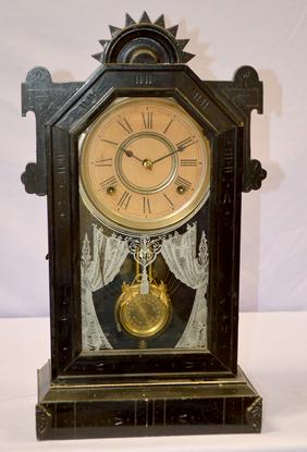 Gilbert “Jet” Kitchen Clock. T&S, unsigned paper dial,