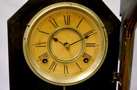 Gilbert “Jet” Kitchen Clock. T&S, unsigned paper dial,
