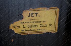 Gilbert “Jet” Kitchen Clock. T&S, unsigned paper dial,