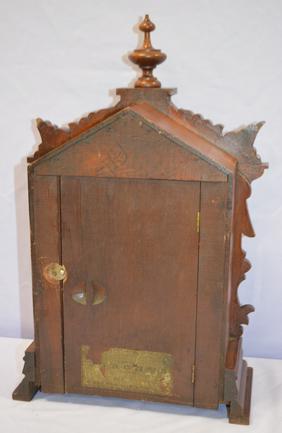 Ansonia “Toronto” Wood Shelf Clock. T&S, signed paper