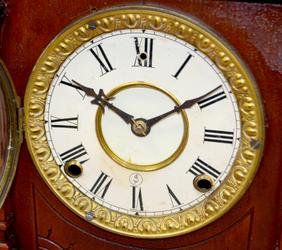 Antique Gilbert “Cabinet No. 1” Clock. Cherry colored