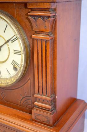 Antique Gilbert “Cabinet No. 1” Clock. Cherry colored