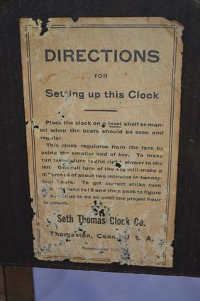 Antique Seth Thomas “Roy” Mantel Clock. Wood case w/
