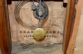 E. Manross Rosewood Sharp Gothic Clock. T&S unsigned