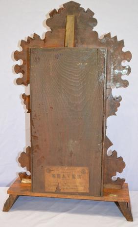Antique Ansonia “Beaver” Kitchen Clock. Walnut case is